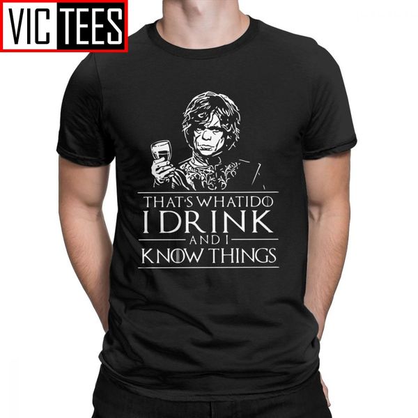 

men t shirt tyrion lannister t-shirt i drink and i know things i do tees 100% cotton gift plus size sport hooded sweatshirt hoodie