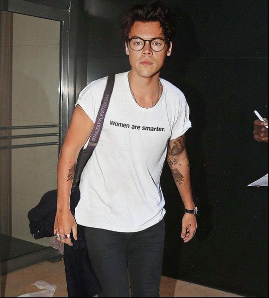 

harry styles t shirt women harajuku 2021 summer women are smarter printed t shirt short sleeve white tshirt for lady