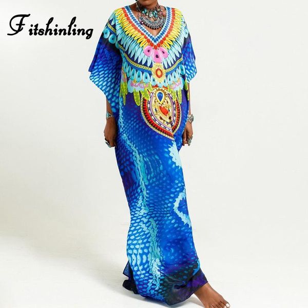 

fitshinling oversize batwing sleeve long dress beach outing holiday print straight kaftan loose blue robe boho pareos 2020 new1, White;black