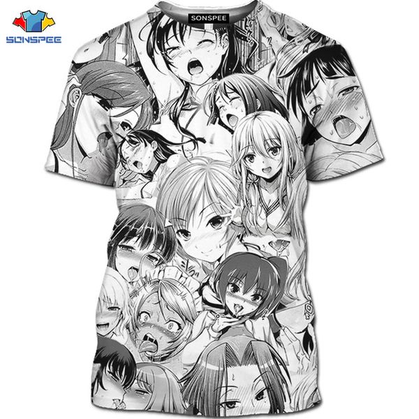 

anime girl men summer homme pullover 3d print shirts hippie anime funny men clothing