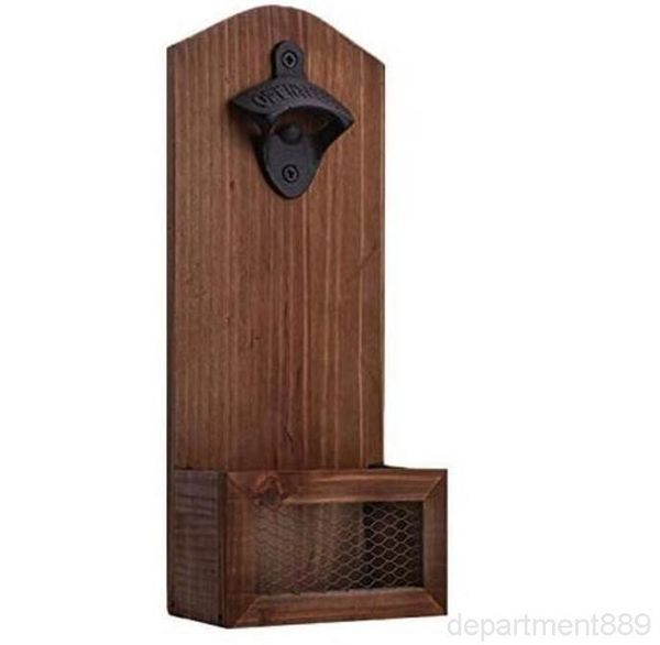 

a-aaa-vintage wall mounted wooden bottle opener beer magnet kitchen tools bar accessories party gifts dhc160