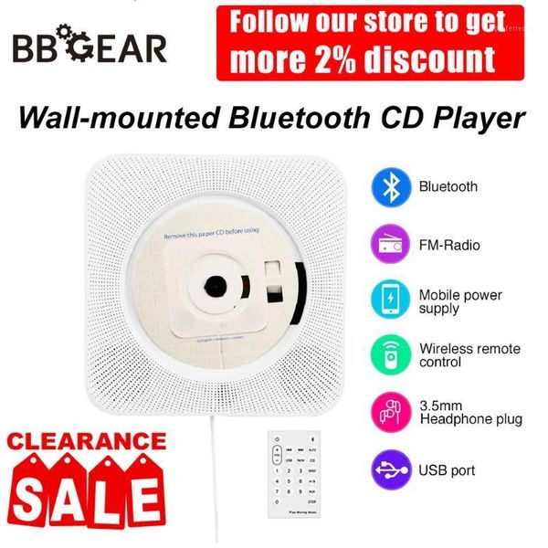 

player wall mounted bluetooth cd portable home audio boombox with remote control fm radio mp3 usb1