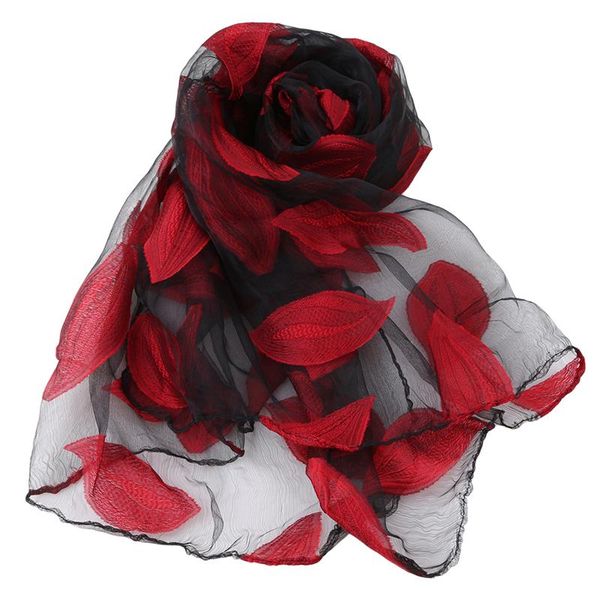 

2021 new women's scarf leaves and flower pattern long shawl scarves spring autumn high-quality lady elegant hijab wraps, Blue;gray