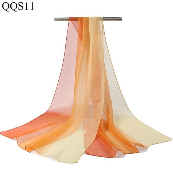 

women's scarf with gradient georgette transition color tulle7puj, Blue;gray