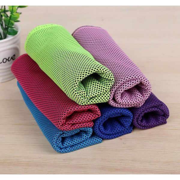 

ice cold multicolor towel 80*30cm summer anti sunstroke instant cooling towel heat relief reusable chill quick dry cool towel