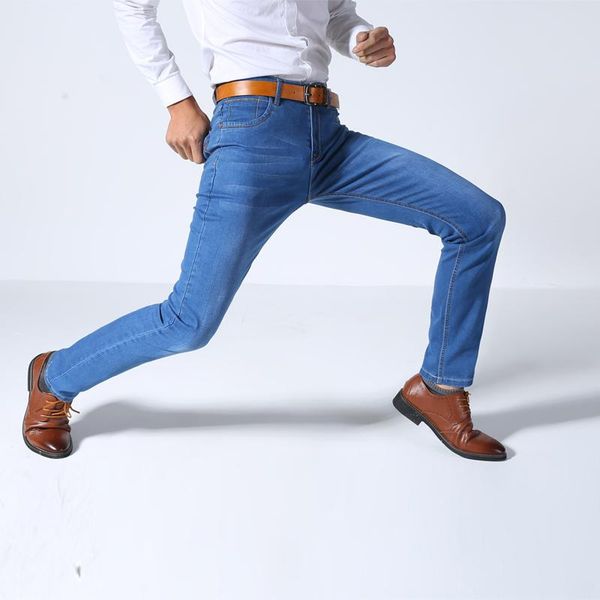 

2020 холила марка мужские джинсы высокого натяжные denim brand мужские джинсы размер 30 32 34 35 36 38 40 брюки брюки 3 цвета, Blue