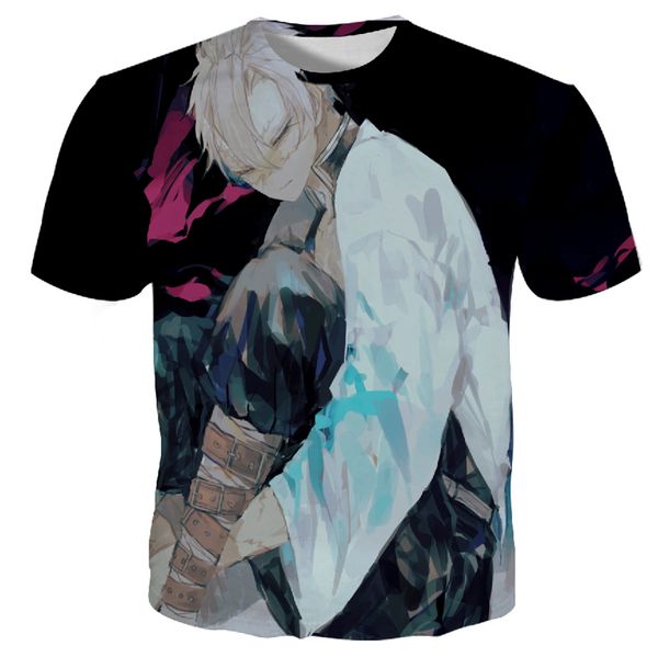 

mens t shirt demon slayer japanese comics tee shrit 3d digital printing t-shirts summer short sleeve xmas gifts couple cool streetwear, White;black