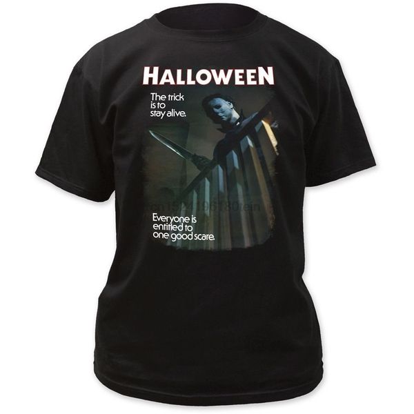 

halloween michael myers stay alive one scare horror movie poster t-shirt sport hooded sweatshirt hoodie