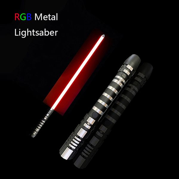 

rgb metal lightsaber toys light saber brinquedos sword sabre de luz juguetes kpop lightstick zabawki oyuncak q0113
