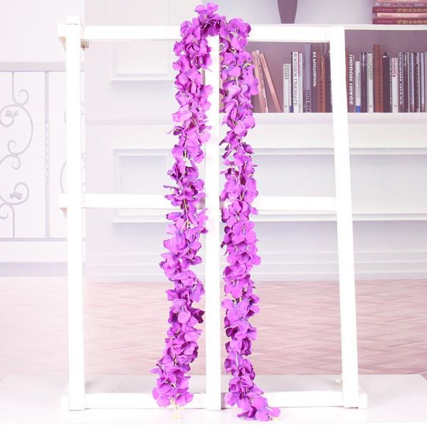 

180см 1шт cherry blossoms искусственные цветы глициния vine искусственные растения домашний декор свадебные украшения для wall поддельный ra