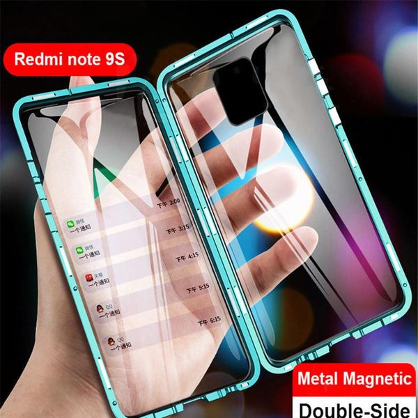 

360 metal magnetic phone case for redmi note 9 8 7 k20 k30 pro case for xiaomi 10 9t cc wmtiuh