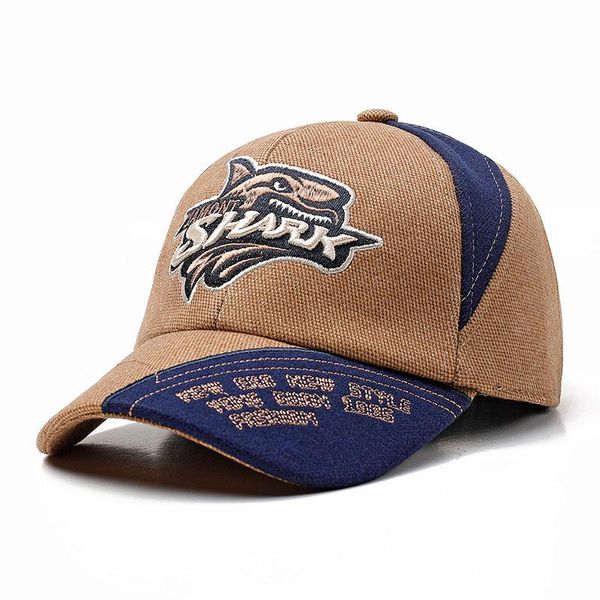 

flb] kids cotton linen baseball caps for boys girls outdoor sun hats shark letter adjustable casual children sports cap f180 sqcypq, Black;white