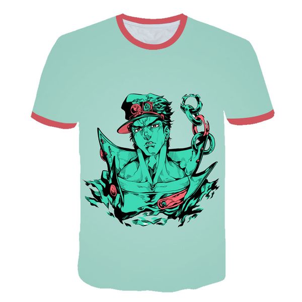

cool jojo bizarre adventure graphic homme japanese anime style soft 3d print shirts graphic horror horror men clothing