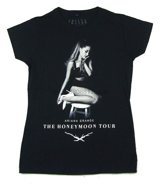 

ariana grande honeymoon tour 2015 girls juniors black t shirt new merch plus size clothing tee shirt sport hooded sweatshirt hoodie