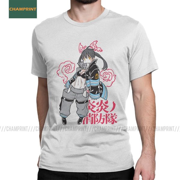 

men fire fighter fire force short sleeve shinra anime enen no shouboutai japan manga big size sport hooded sweatshirt hoodie men t shirt