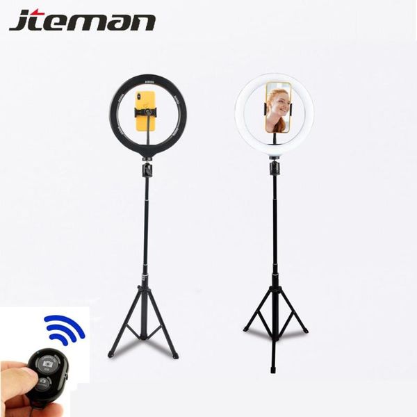 

flash heads selfie ring light usb lamp video dimmable led pography with phone holder 2m tripod stand for makeup youtube