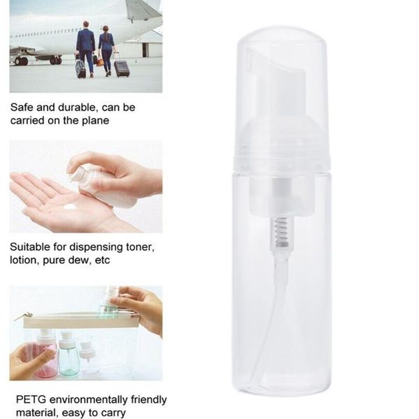 

mousses leakproof foaming bottle shampoo bathroom transparent travel pressed pump liquid dispenser empty container refillable