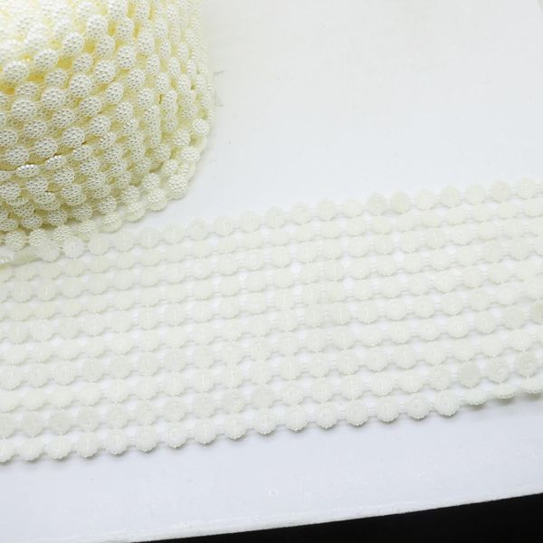 

1pcs/set 50cm*11cm 9 rows round pearl warp mesh ribbon bling ribbon mesh trim wedding decoration wedding party home craft decor bbylly, Black