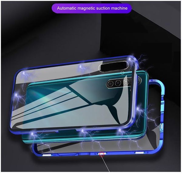 

double side tempered glass magnetic case for oppo realme 6i 5i 6 5 pro c3 c11 c15 xt k5 qylcli