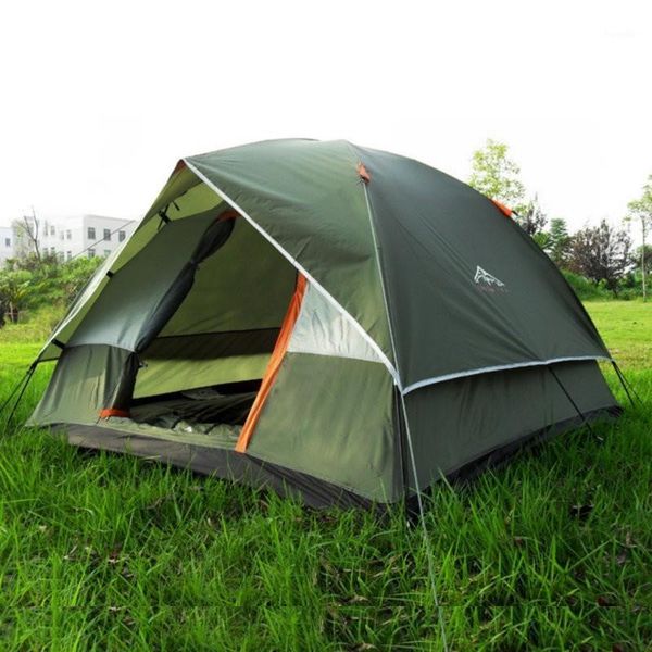 

tents and shelters waterproof camping hiking fishing tent separated dual layer travel 4 season anti uv beach for 3-4 person family1