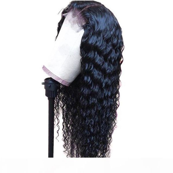

curly 360 lace frontal human hair wigs for women with baby hair black color brazilian lace front wig frontal plucked full end, Black;brown