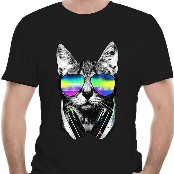 

music lover cat t shirt hip hop t shirt streetwear 3d animal black tees hipster summer rock tshirt 9026a sport hooded sweatshirt hoodie