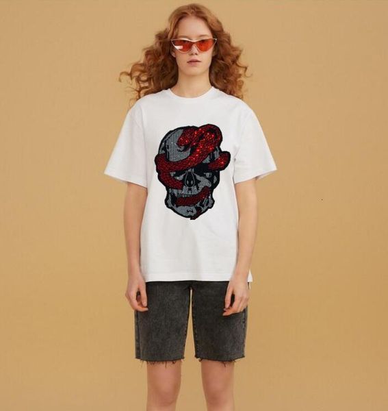 

women's t-shirt 2021 shirt summer fashion casual black t-shirts 4sqh, White