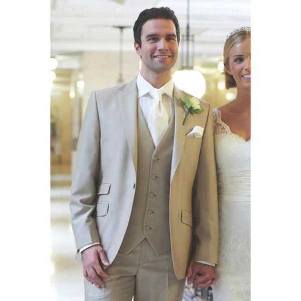 

2020 новых beige мужские свадебные костюмы пром ternos tuxedo slim fit 3 шт groom стиль мужской костюм пользовательские blazer terno masucli, White;black