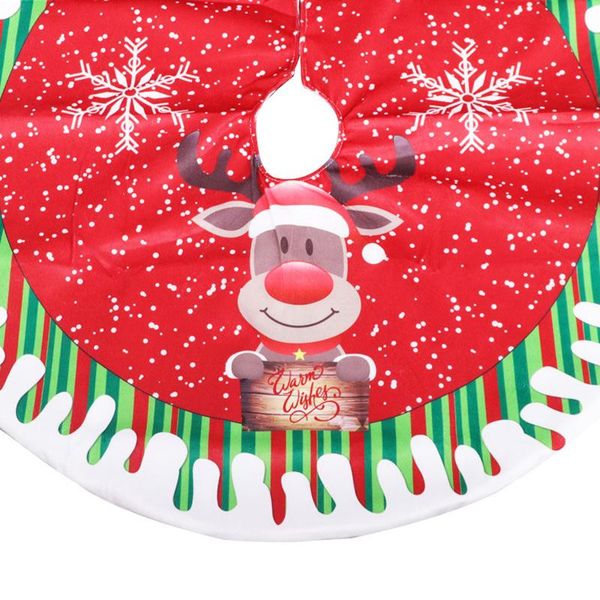 

80 cm christmas tree decor round red snowman carpet plush tree skirts xmas party festive merry christmas new year decoration
