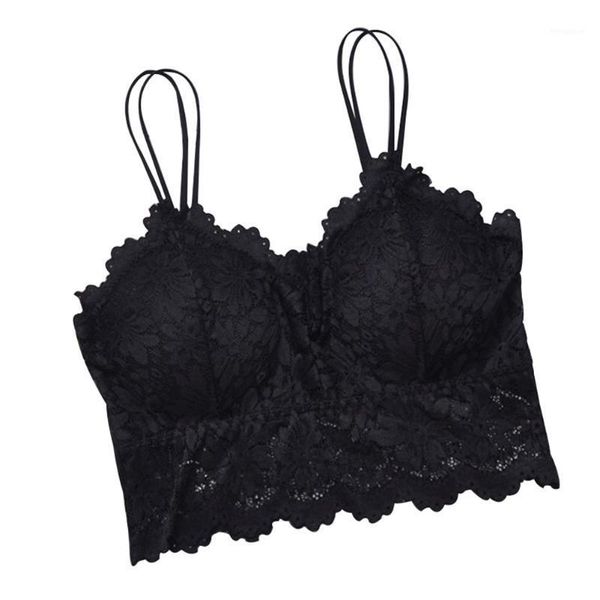 

women lace v neck crochet bralette bra crop cami padded tank lace bra -mx81, Red;black