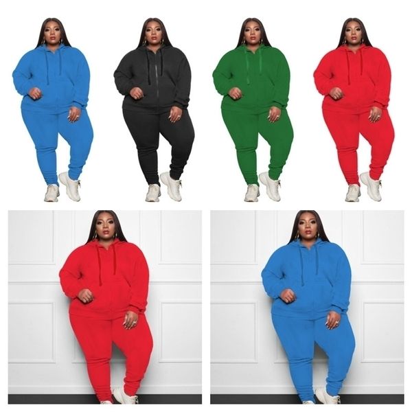 

3xl plus size women tracksuit long sleeve hoodies zipper sweatershirt+legging pants two-piece suit clothing outfits casual clothes g11806, Gray