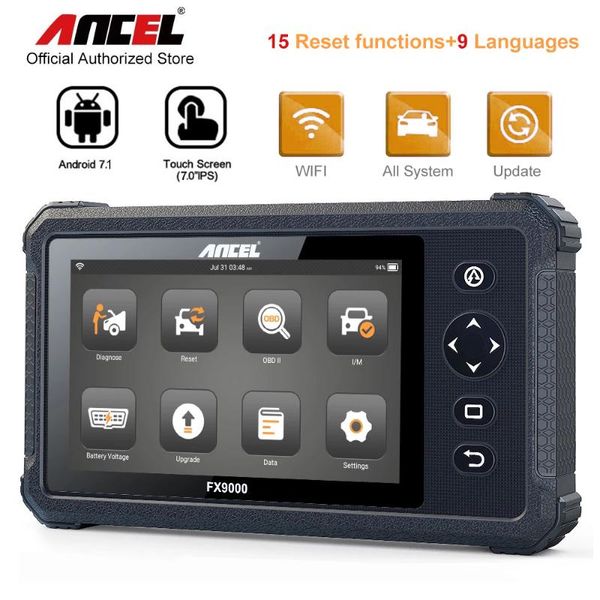 

ancel fx9000 obd2 professional car diagnostic tool full system abs airbag dpf oil immo injector coding obd 2 automotive scanner
