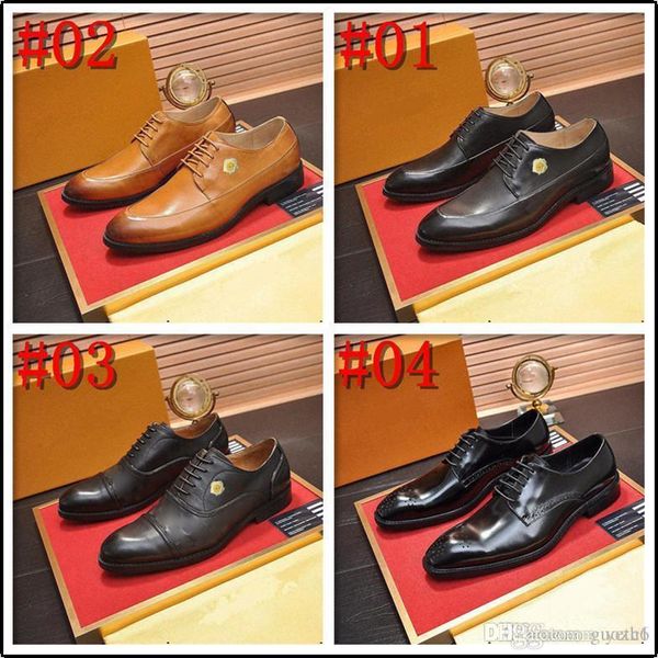 

mi men leather shoes men dress shoe formal wedding party shoes for luxury men retro brogue shoes luxury brands men's oxfords 33, Black