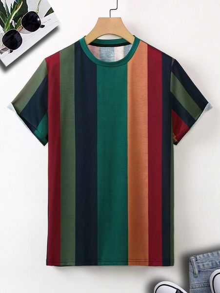

men color block tee 73ag#, White;black