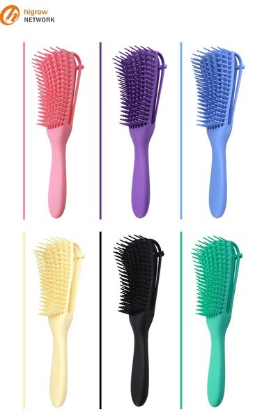 

2021 elling new arriva scalp massage comb detangling brush natural hair detangler tangle removal comb powerful function non-slip design, Silver