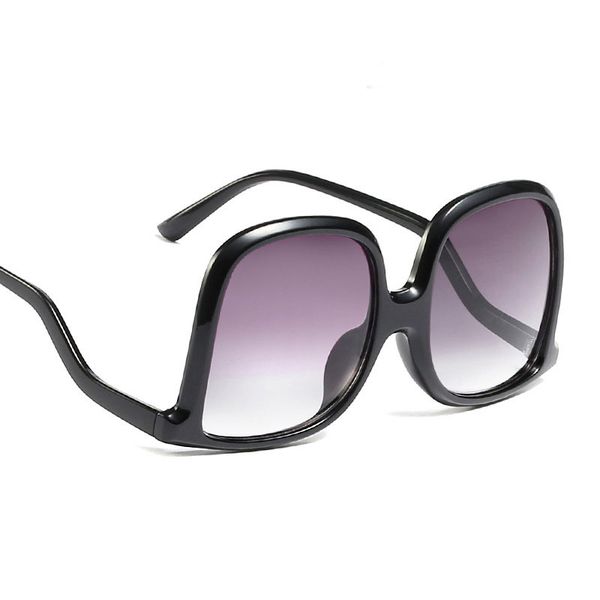 

veshion square trend personality sunglasses men women fashion uv400 glasses, White;black