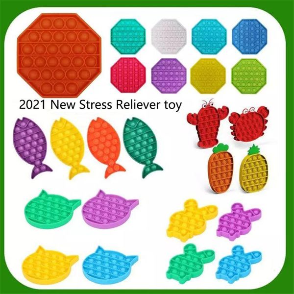 

pop it fidget toy sensory push pop bubble fidget sensory toy autism special needs anxiety stress reliever for students office workers 2021