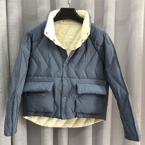 

white double faced duck a hanging super light coat, 2020 women's short feather coat