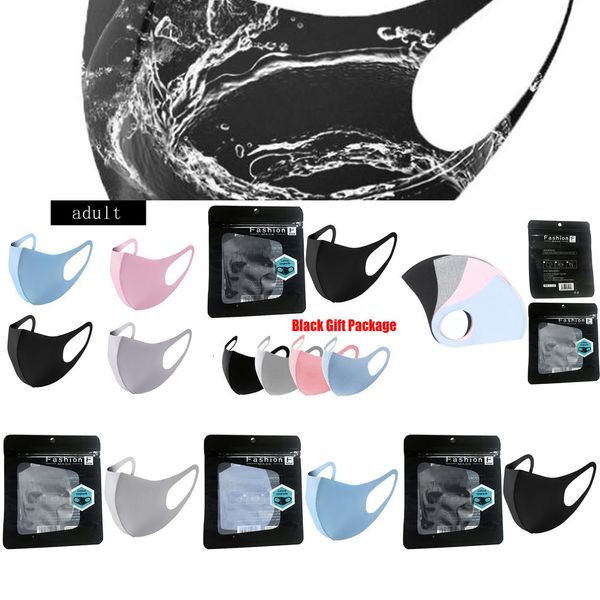 

gift mouth individual ice washable black face mask package anti dust pm2.5 respirator dustproof anti-bacterial reusable outlet98g0