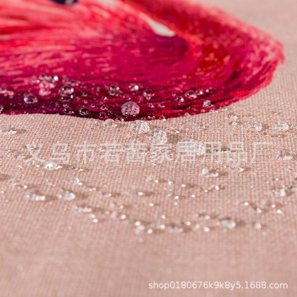 

plaid linen tablecloth waterproof oilproof thick rectangular wedding dining tropical plants table cover tea flamingotable cloth yxljzs