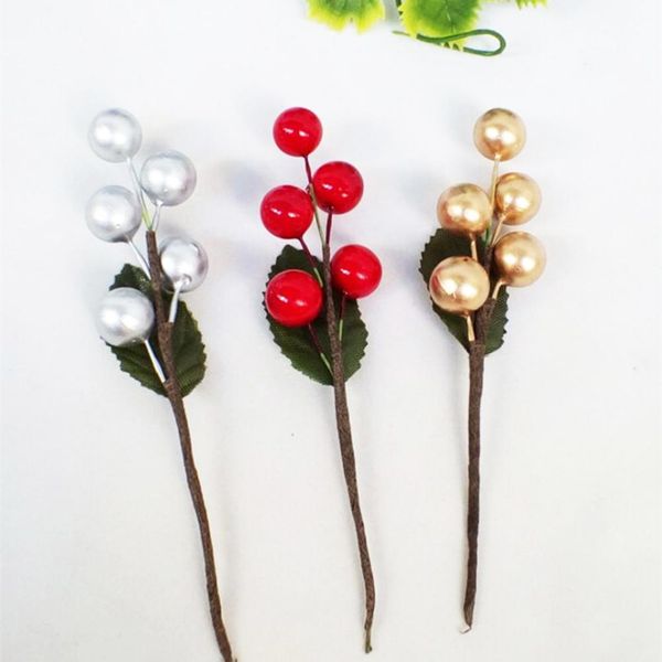 

10pcs artificial berry branch simulation plant christmas home party decor props for christmas decoration 10pcs artificial wmtfnc