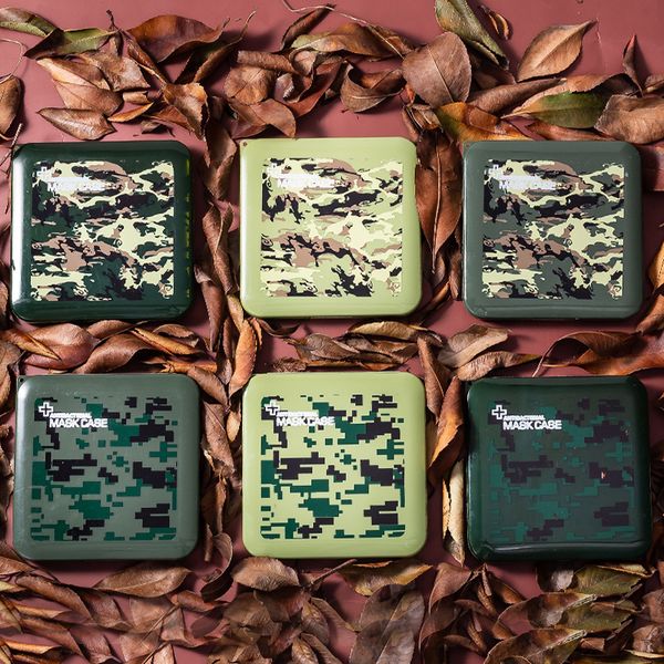 

new camouflage design box organizer super disposable face storage case mask holder