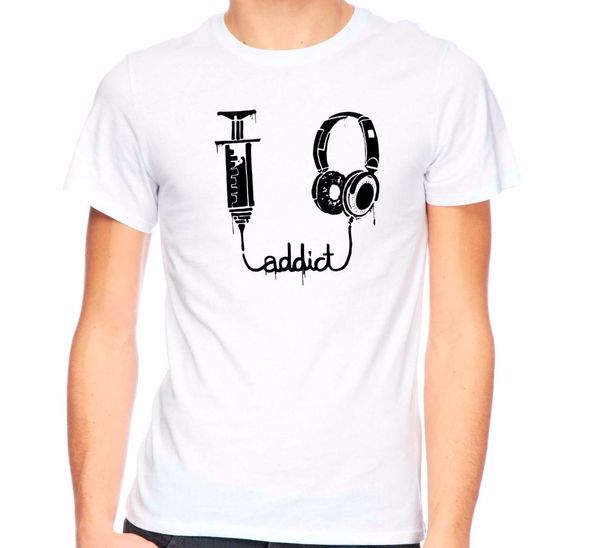 

men brand famous cool music addict addicted headphones rave dj rock rap guitar tour fan urban hooded sweatshirt hoodie men t shirt