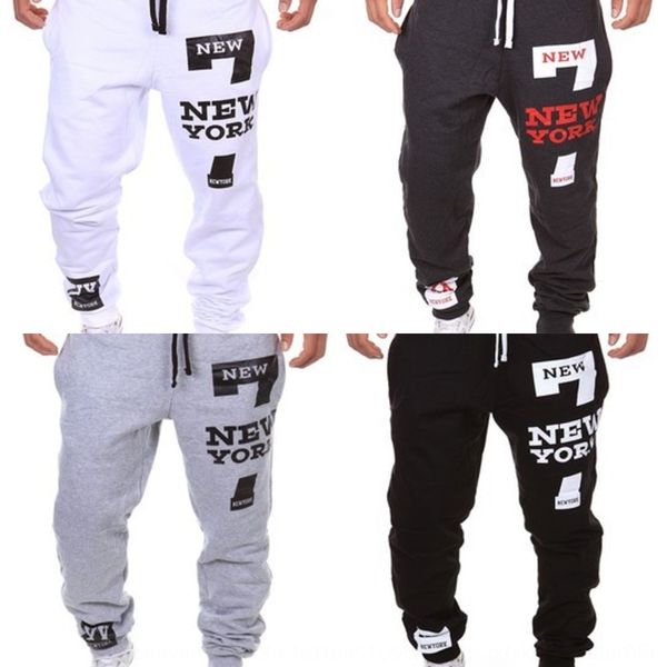 

весна и осень pantsdigital pantsnew стиль контраст простые случайные спортивные брюки цифровые письма напечатаны спортивные брюки европейско, Blue