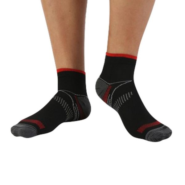 

sports socks women men compression cycling plantar fasciitis heel arch pain relieving sport, Black