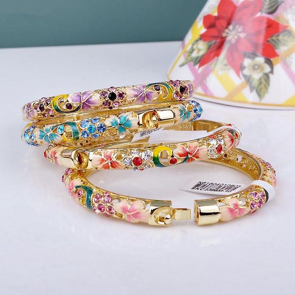 

6 chioces chinese cloisonne bracelet female national wind bangles retro fashion accessories jewelry, Black