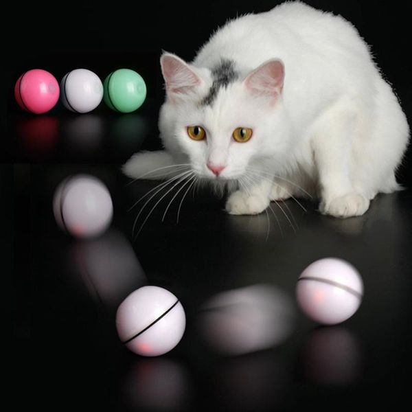 

cat toys pet toy led light funny ball usb charging smart electric rolling luminous