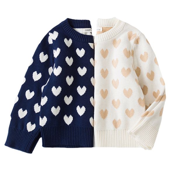 

autumn children baby sweaters pullover love boys sweaters winter girls sweaters knit kids pullover casual boys clothing 1-6 yrs lj200813, Blue