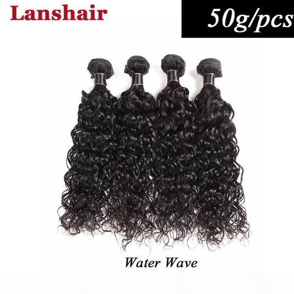 

9a brazilian hair water wave bundles 4 5 6pcs wholesale unprocessed remy human hair weave extensions natural color 50g pcs, Black