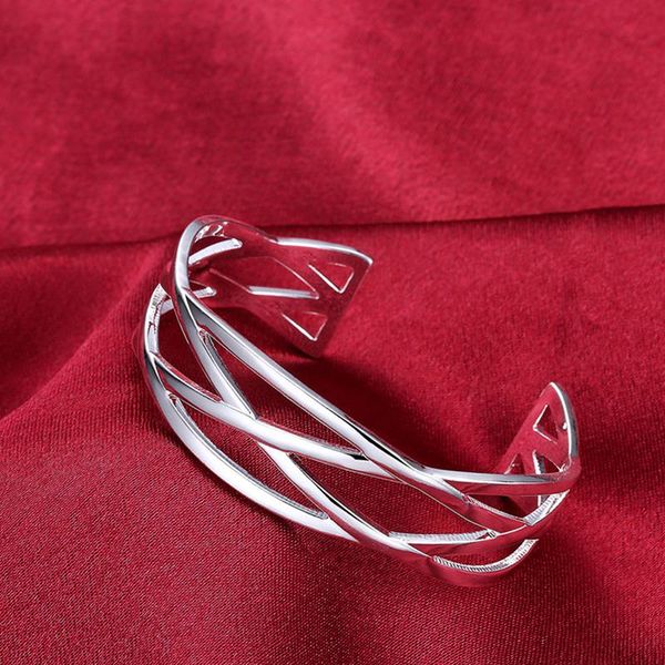 

for fashion decoration cross hand bracelet ornaments silver-plated women bracelet pattern woven, Black
